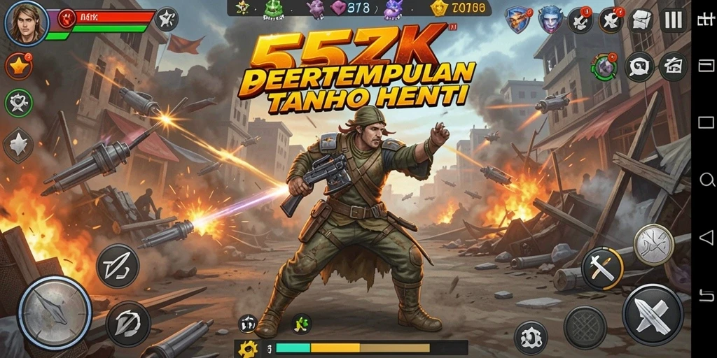 Tampilan gameplay mendebarkan dari 555ZK, aksi penuh adrenalin.