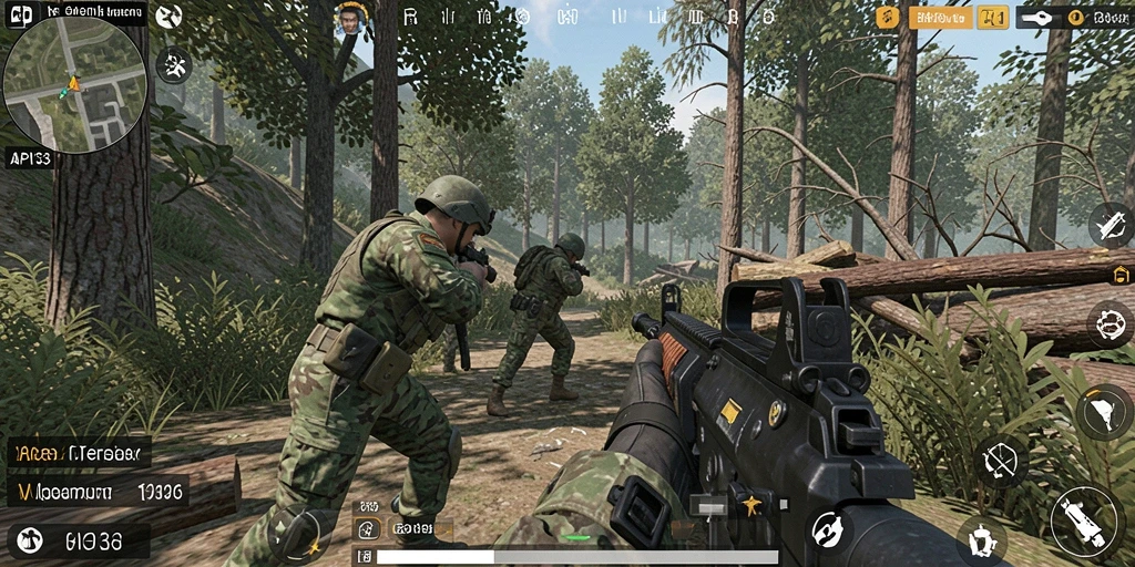 Tampilan gameplay mendebarkan dari game FPS API33.