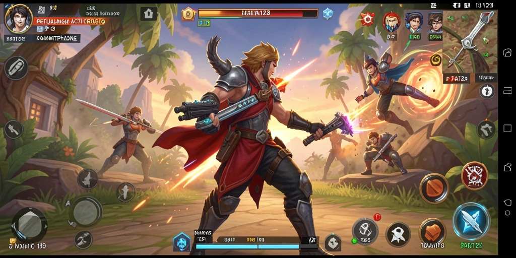 Screenshot utama BATA123 menampilkan aksi pertarungan epic dalam dunia ARPG.