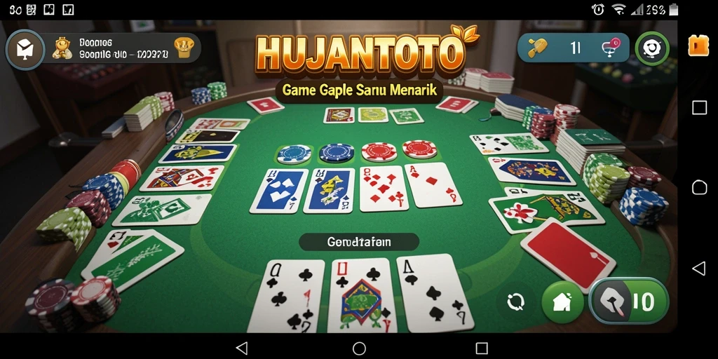 Tangkapan layar HUJANTOTO menampilkan suasana seru bermain Gaple.