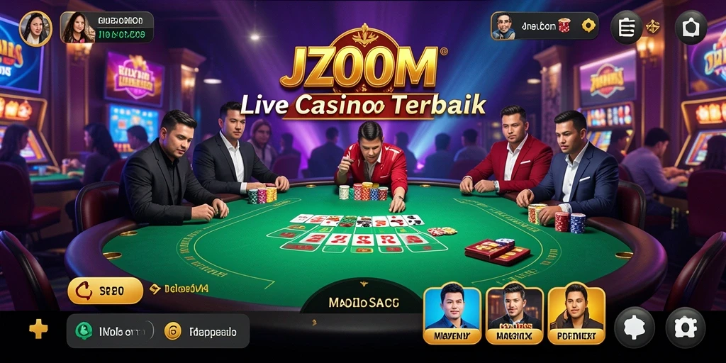 Tampilan gameplay seru di J200M dalam suasana Live Casino.