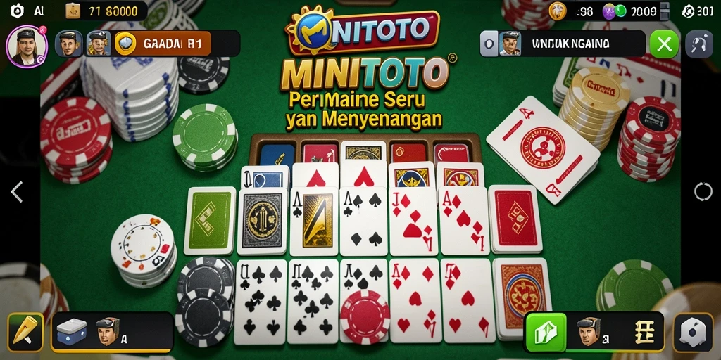Tangkapan layar gameplay seru di MINITOTO menampilkan permainan Gaple yang menantang.