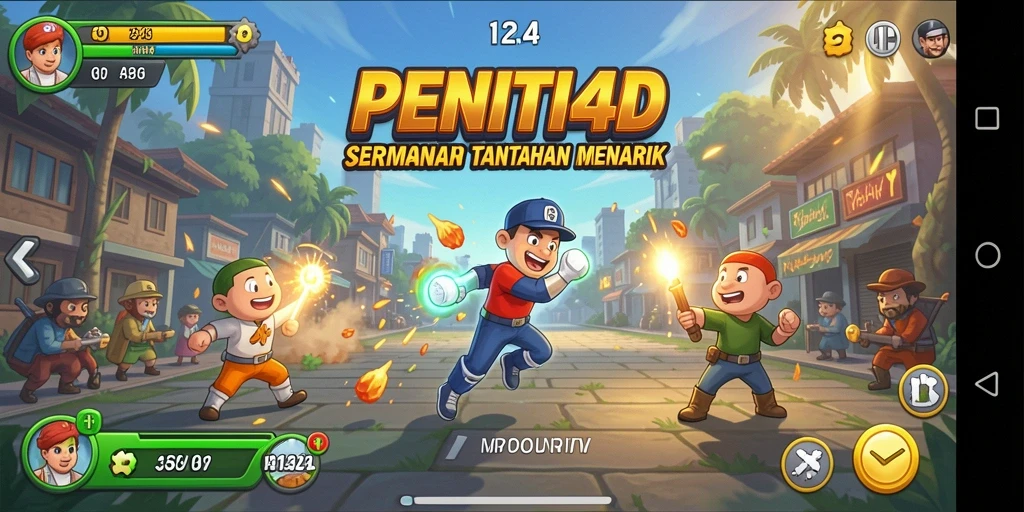 Screenshot gameplay PENITI4D menampilkan aksi seru dan tantangan menarik.