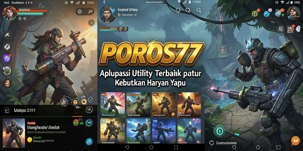 Tangkapan layar POROS77 yang menunjukkan antarmuka aplikasi Utility yang intuitif.