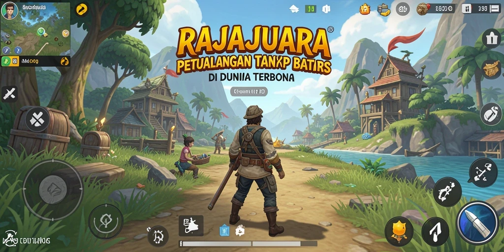 Gameplay seru di dunia terbuka RAJAJUARA dengan pemandangan yang mengagumkan.