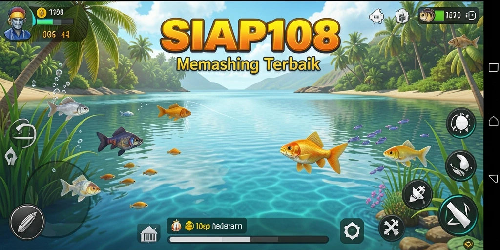 Menampilkan gameplay memancing yang seru dan interaktif.