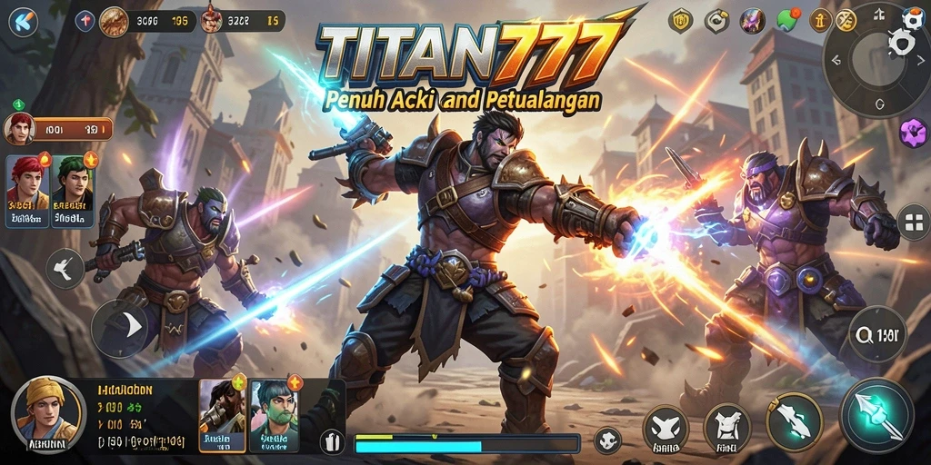 Tampilan gameplay menegangkan dari TITAN777 dengan aksi yang seru.